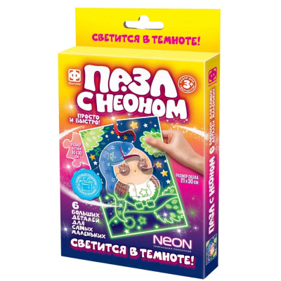 Пазлы с неоном Совёнок Фантазер 349020 1